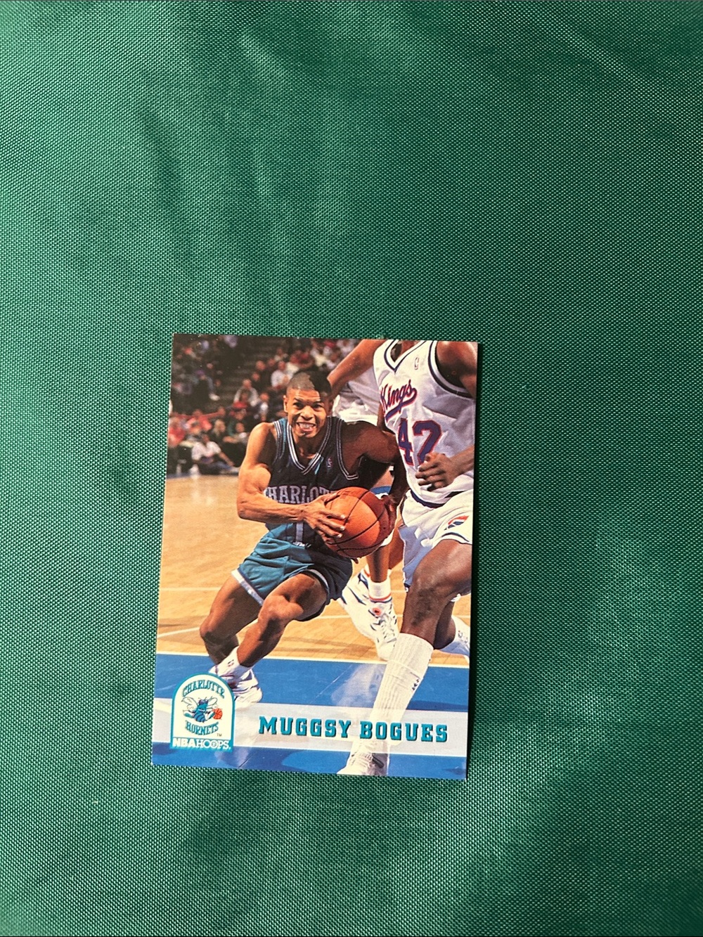 Muggsy Bogues Charlotte Hornets Basketball Card - Teal/Blue